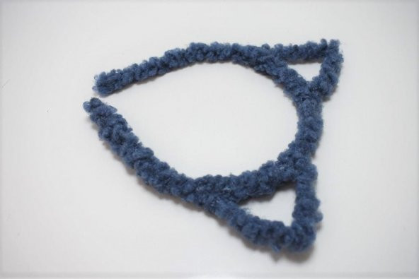 1 Adet Mavi Tavşan kulak Taç Kız Çocuk Toka Saç Takı - 3