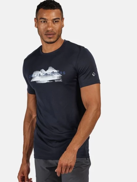 Regatta Fingal V Erkek Kısa Kollu Tişört Lacivert RMT216 - Resim 2