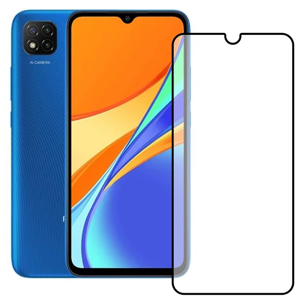 Bufalo Xiaomi Redmi 9C Ekran Koruyucu Seramik Mat Nano 9D Tam Kaplama Siyah