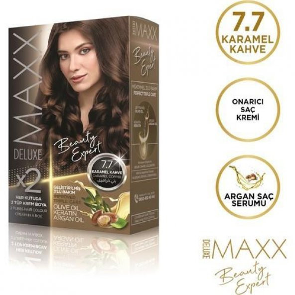 Maxx Deluxe Saç Boyası 7.7 Karamel Kahve