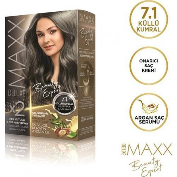 Maxx Deluxe Saç Boyası 7.1 Küllü Kumral