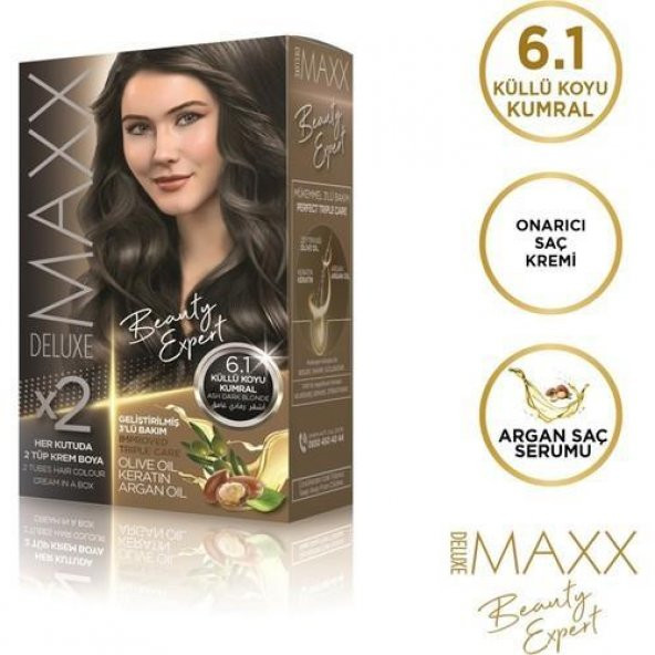 Maxx Deluxe Saç Boyası 6.1 Küllü Koyu Kumral