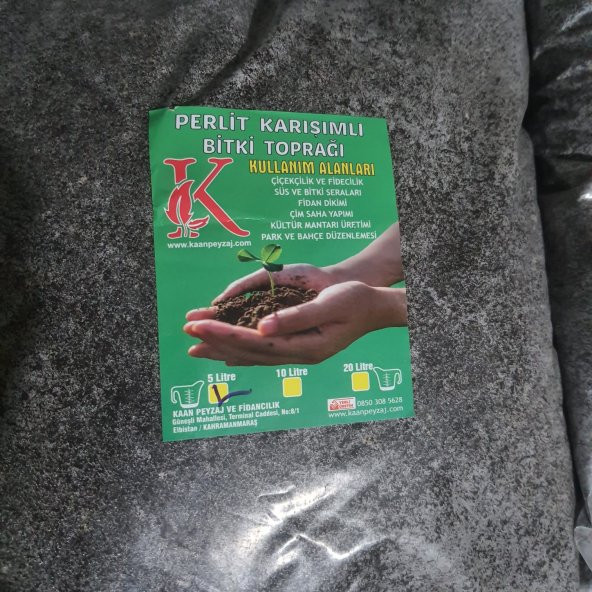 PERLİT TAKVİYELİ DOĞAL BİTKİ TOPRAĞI KAAN TORF 10 LİTRE KAPALI ŞEFFAF AMBALAJ