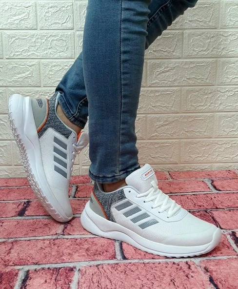 Bestof 100 Beyaz-gri Hafif Rahat Fuspetli Yürüyüş Koşu Spor Ayakkabı - Resim 6