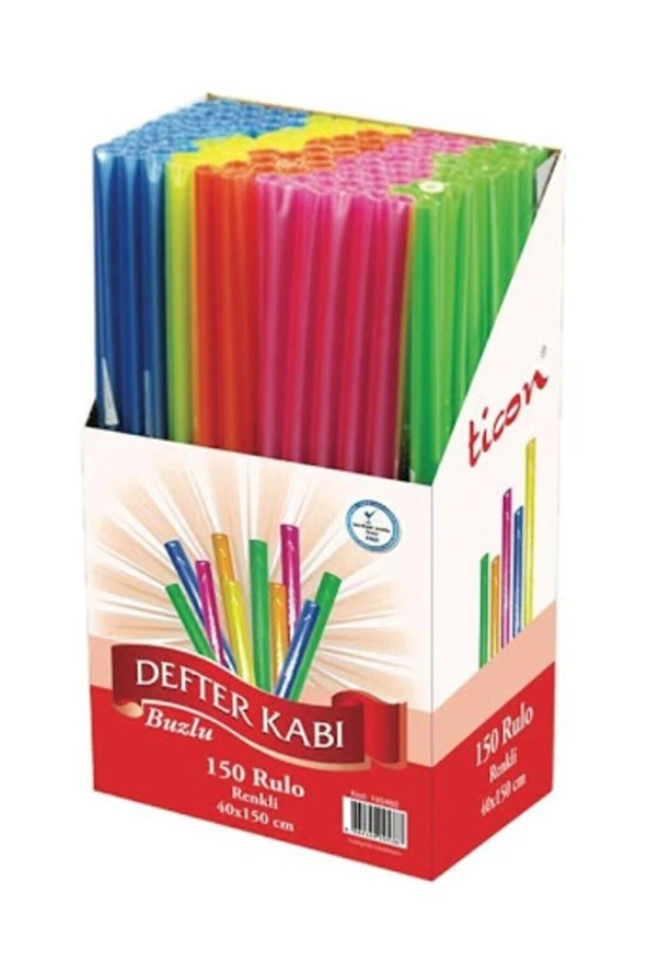 Ticon Rulo Defter Kabı Buzlu Karışık Renk (150 Adet)