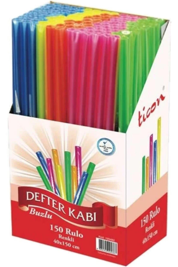 Ticon Rulo Defter Kabı Buzlu Şeffaf (150 Adet)