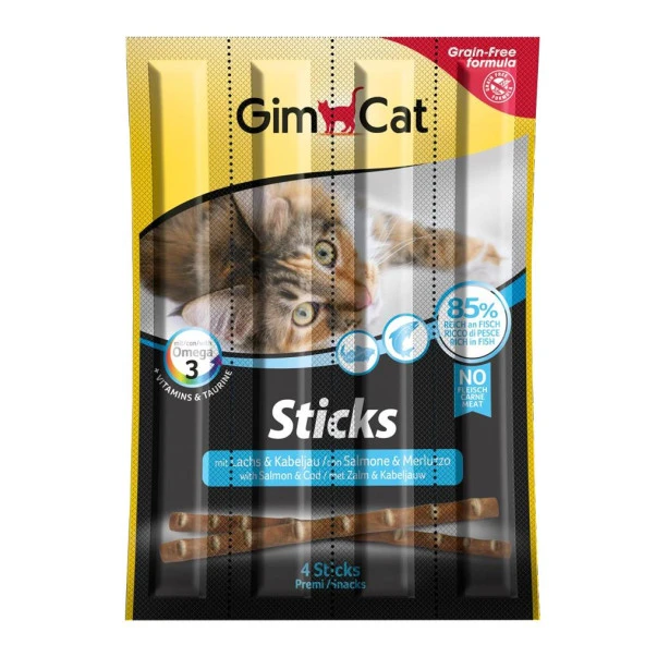 Gimcat Sticks Alabalık Ve Atlantik Morina Balıklı Kedi Ödülü 4×5g