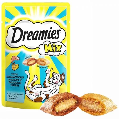 Dreamies Peynirli Ve Somonlu Mix Kedi Ödül Maması 60g