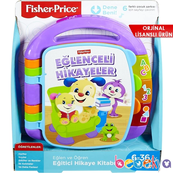 Fisher Price Eğitici Hikaye Kitabı (Türkçe) Müzikli Şarkılı Eğitici Bebek Kitabı FRC73