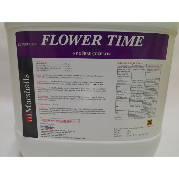 FLOWER TIME 8.16.0 +ME BİTKİLERDE ÇİÇEKLENME VE MEYVE TUTUMU SAĞLAYAN AZOT,FOSFOR VE BORUN EŞSİZ UYUMU - 2