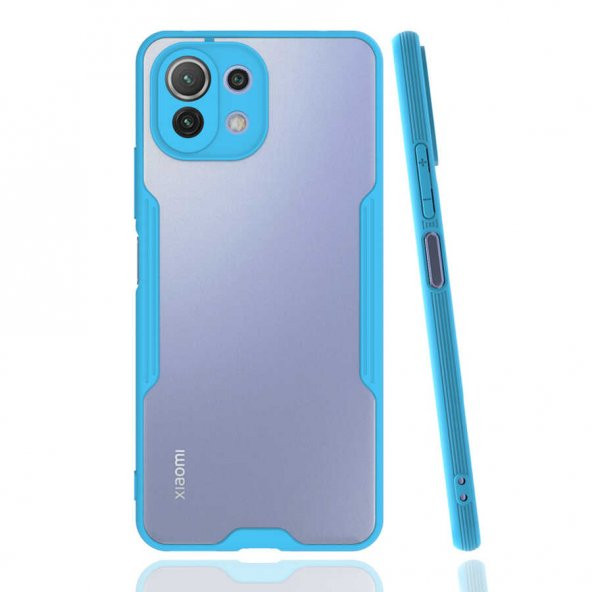 Xiaomi Mi 11 Lite Kılıf Kamera Korumalı Arkası Şeffaf Silikon - 4