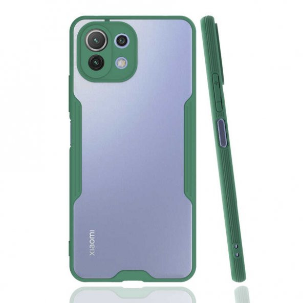 Xiaomi Mi 11 Lite Kılıf Kamera Korumalı Arkası Şeffaf Silikon - 7