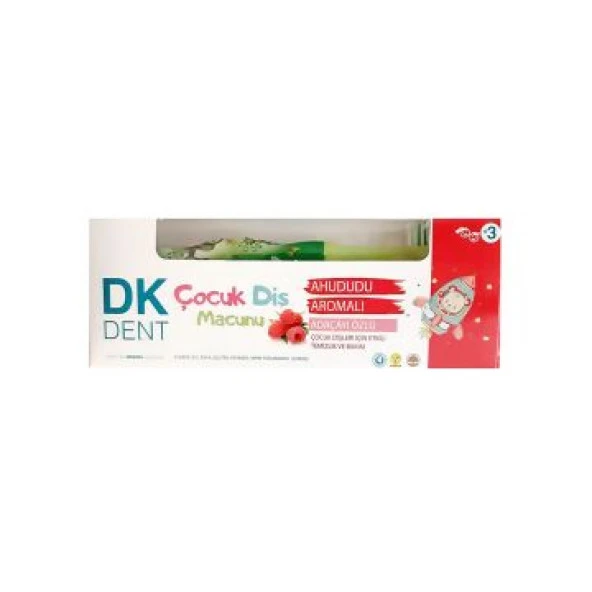 DK Dent 7 Ahududu Çocuk Diş Macunu 75 ml - Diş Fırçası Hediyeli