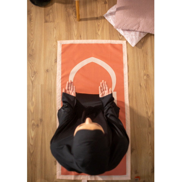 Baha Portatif Cep Seccade Seyahat Namazlığı'' Katlanabilir Seccade'' (TERRACOTTA)