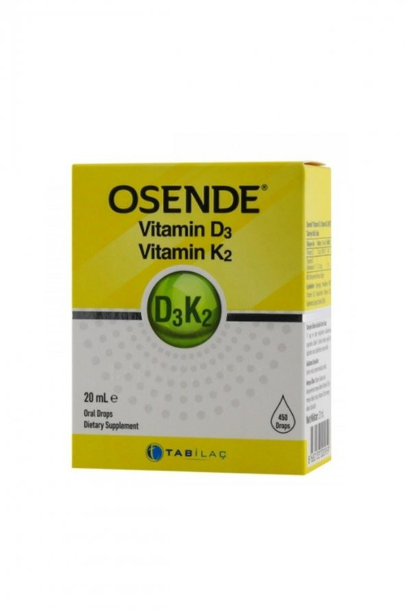 Osende Vitamin D3 K2 Takviye Edici Gıda 20 Ml