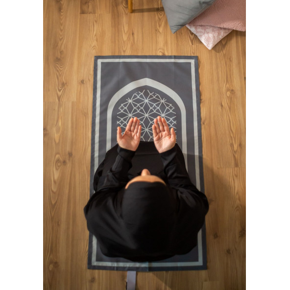 BAHA Portable Prayer Mat  Classic SEJADAH (SLATE GRAY) - 2