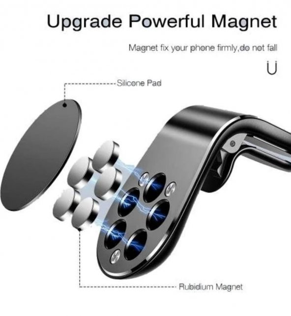 Manyetik Mıknatıslı Araç İçi Telefon Tutucu Oto Telefon Tutacağı - 4