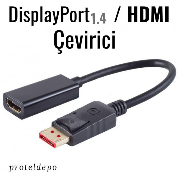 IRENIS DisplayPort / HDMI Çevirici, Dönüştürücü Kablo - 18 Gbit