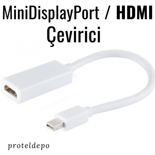 IRENIS Apple Macbook Thunderbolt (Mini DP) / HDMI Çevirici Kablo