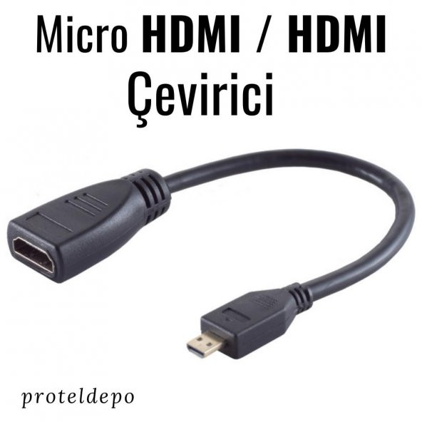 IRENIS Micro HDMI / HDMI Çevirici, Dönüştürücü Kablo - 18 Gbit