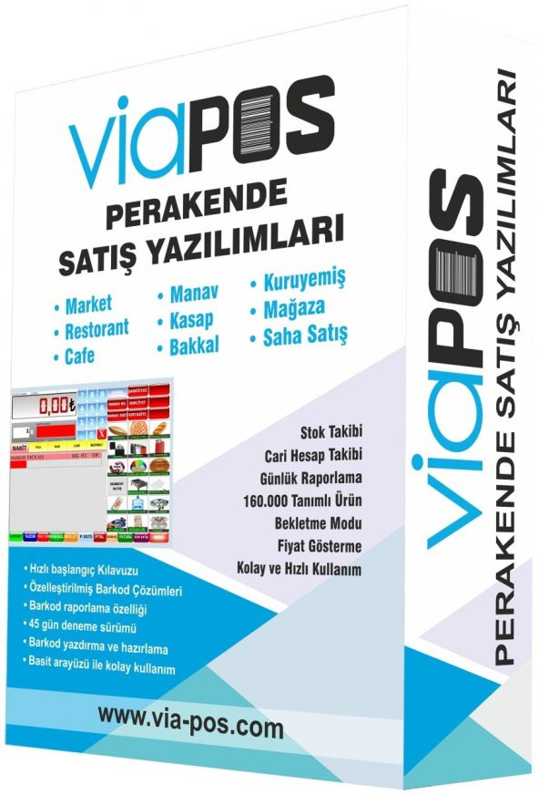 VİAPOS MARKET Dokunmatik Barkodlu Hızlı Satış Sistemi Set 1 - 4