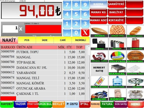 VİAPOS MARKET Dokunmatik Barkodlu Hızlı Satış Sistemi Set 1 - 8
