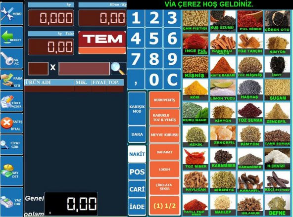 Pos Terazi Kuruyemiş Barkodlu Toptan Satış Sistemi 120 Kg Onaylı Müşteri Ekranlı - 2