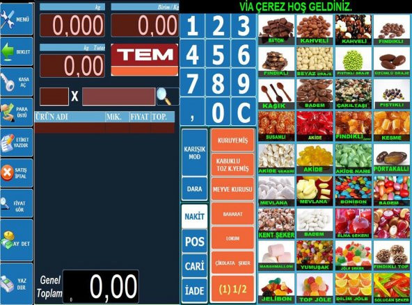 Pos Terazi Kuruyemiş Barkodlu Toptan Satış Sistemi 120 Kg Onaylı Müşteri Ekranlı - 4