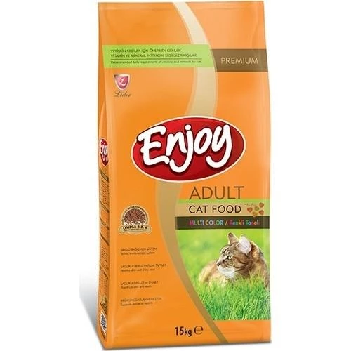 Enjoy Tavuklu Yetişkin Çok Renkli Kedi Maması 15 Kg ürün görseli