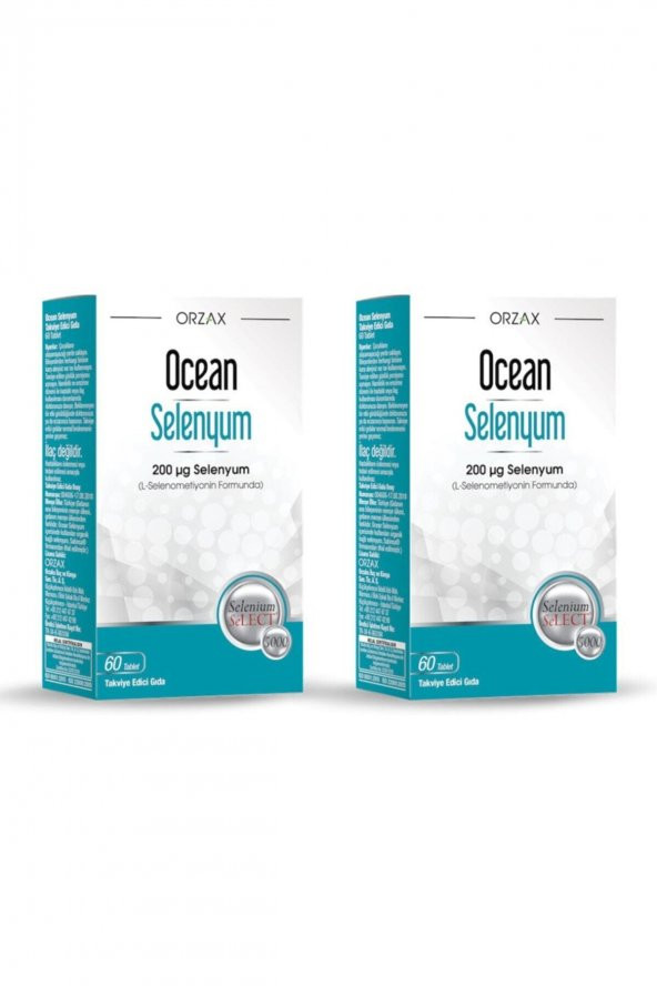 Orzax Ocean Selenyum 60 Tablet 200 Mcg x 2 Adet