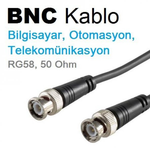 IRENIS BNC Kablo 50 Ohm Bilgisayar, Otomasyon, Telekom, RG58