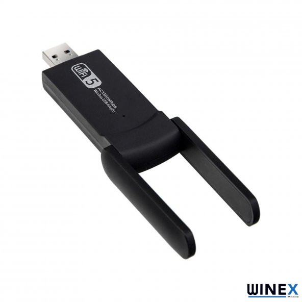 Winex Wifi5 AC1300Mbps 2.4G+5G Wifi Dongle USB 3.0 Adaptör - 2