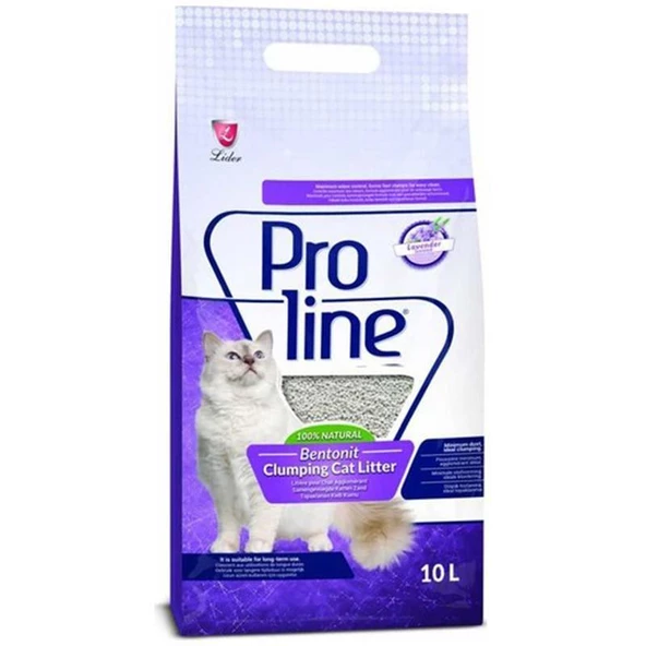 Proline Doğal Topaklanan Lavanta Kokulu Kedi Kumu 10 Lt