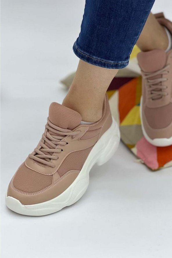 MND YÜKSEK HAFİF TABAN KADIN GÜNLÜK RAHAT SPOR YÜRÜYÜŞ SNEAKER AYAKKABI - 3