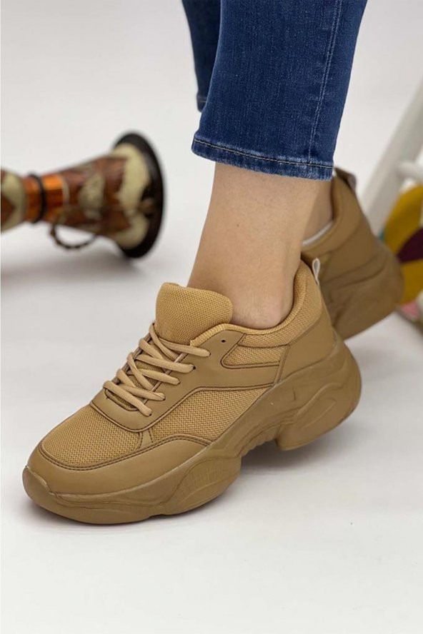 MND YÜKSEK HAFİF TABAN KADIN GÜNLÜK RAHAT SPOR YÜRÜYÜŞ SNEAKER AYAKKABI - 4