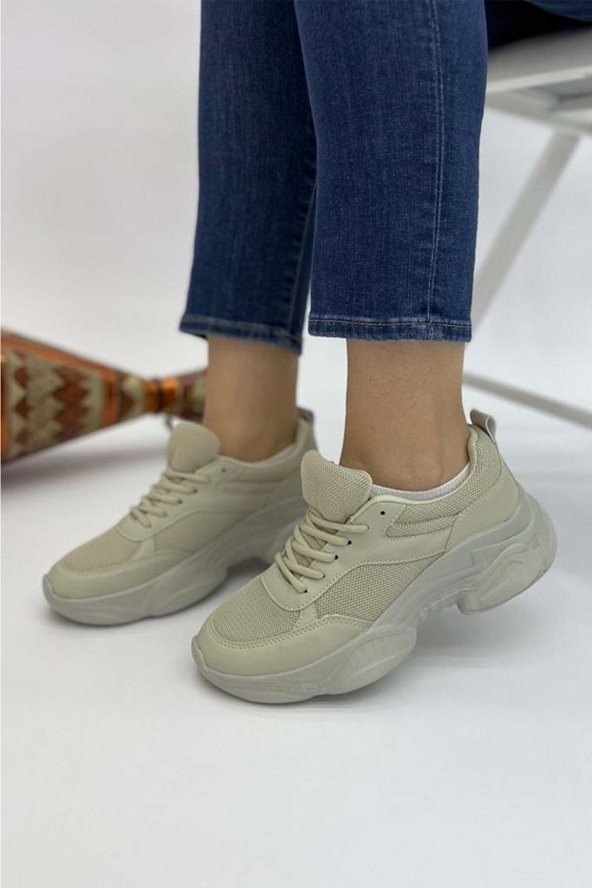 MND YÜKSEK HAFİF TABAN KADIN GÜNLÜK RAHAT SPOR YÜRÜYÜŞ SNEAKER AYAKKABI - 7