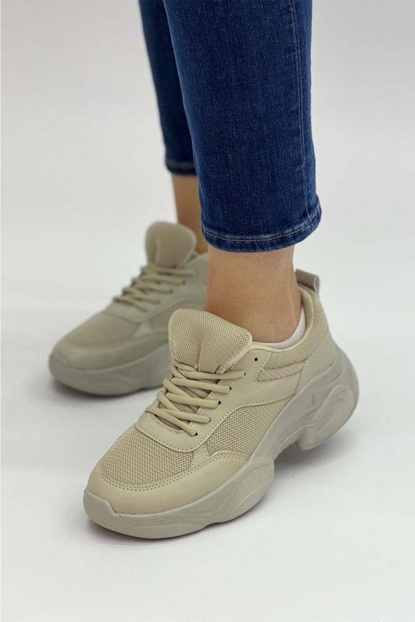 MND YÜKSEK HAFİF TABAN KADIN GÜNLÜK RAHAT SPOR YÜRÜYÜŞ SNEAKER AYAKKABI - 8