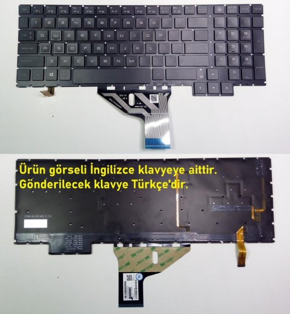 HP Omen 15-CE001NJ, 15-CE001TX, 15-CE001ng Klavye (RGB)