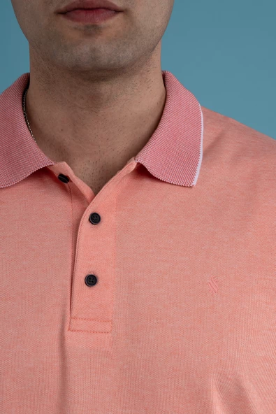 SAN&FA REGULAR FİT KESİM MERSERİZE ERKEK YAKALI T-SHİRT - Resim 4