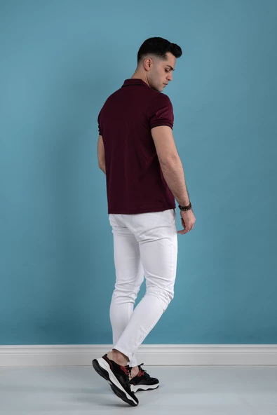 SAN&FA REGULAR FİT KESİM MERSERİZE ERKEK YAKALI T-SHİRT - Resim 8