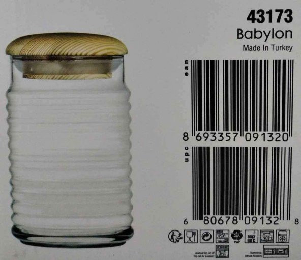 Paşabahçe Babylone 43173 Cam 1120cc Ahşap Kapaklı Kavanoz D-7 - 3