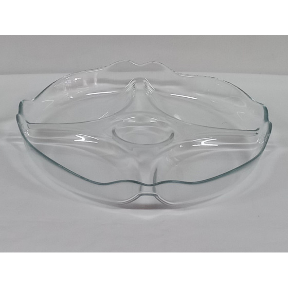 PAŞABAHÇE/ 5 BÖLMELI KAHVALTILIK ve ÇEREZLIK CAM TABAK GENİŞLİK 25 25 CM DERİNLIK 4 CM - 3