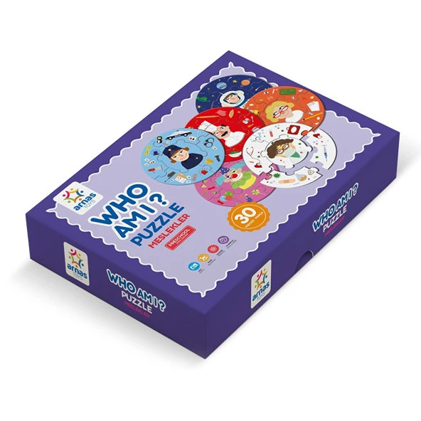 Arnas Toys 5029 Who Am I Puzzle Meslekler 30 Parça Karton Puzzle