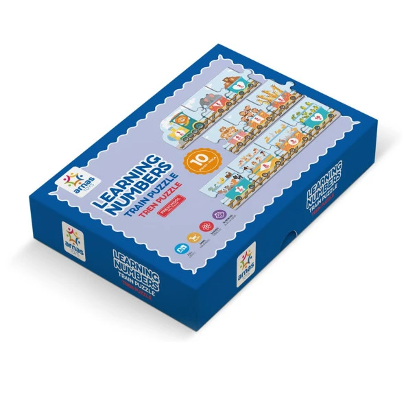 Arnas Toys 5234 Learning Numbers Tren Puzzle 10 Parça Sayılar Karton Puzzle - 3