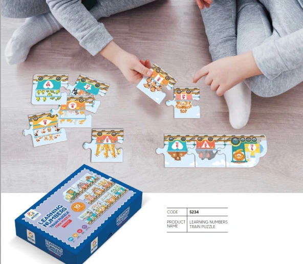 Arnas Toys 5234 Learning Numbers Tren Puzzle 10 Parça Sayılar Karton Puzzle - 4