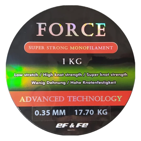 Effe Force 8500m 0.35mm Bobin Misina Çekeri 17.70kg Beyaz - 2