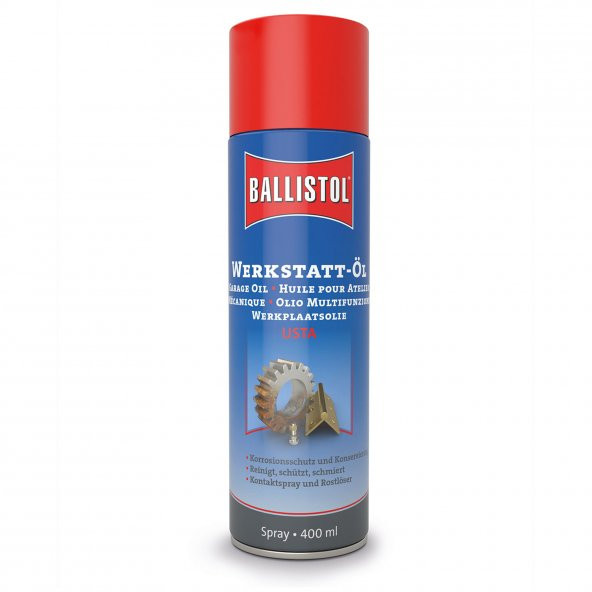 Ballistol Usta Garage 400ml Bakım Yağı En Küçük Çatlaklara Sızan Sprey Yağ