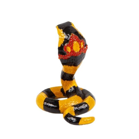 Renkli Kral Kobra Swarovski Taşlı Mücevher Kutusu - Resim 4