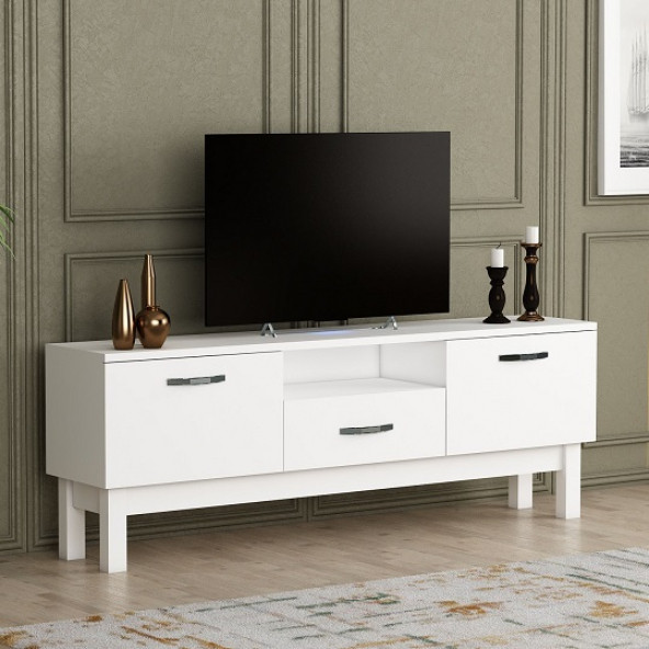 BMdekor TV Sehpası Ses Beyaz 150 cm - 2