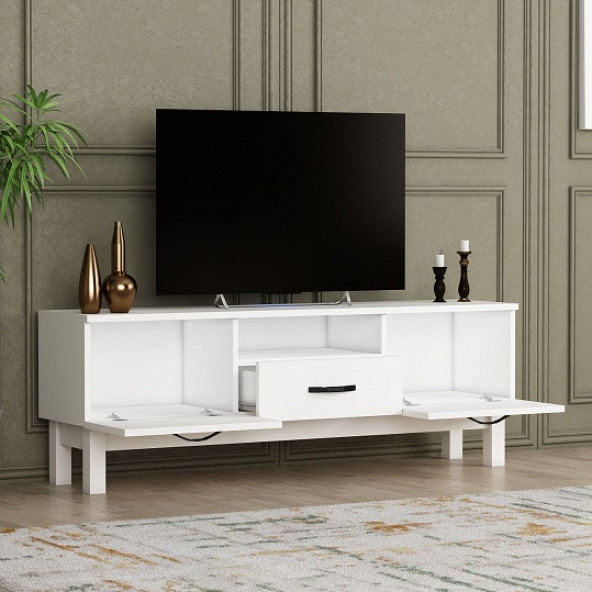 BMdekor TV Sehpası Ses Beyaz 150 cm - 3